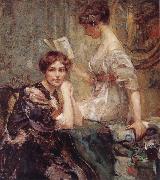 Colin Campbell Cooper Two Women Sweden oil painting artist